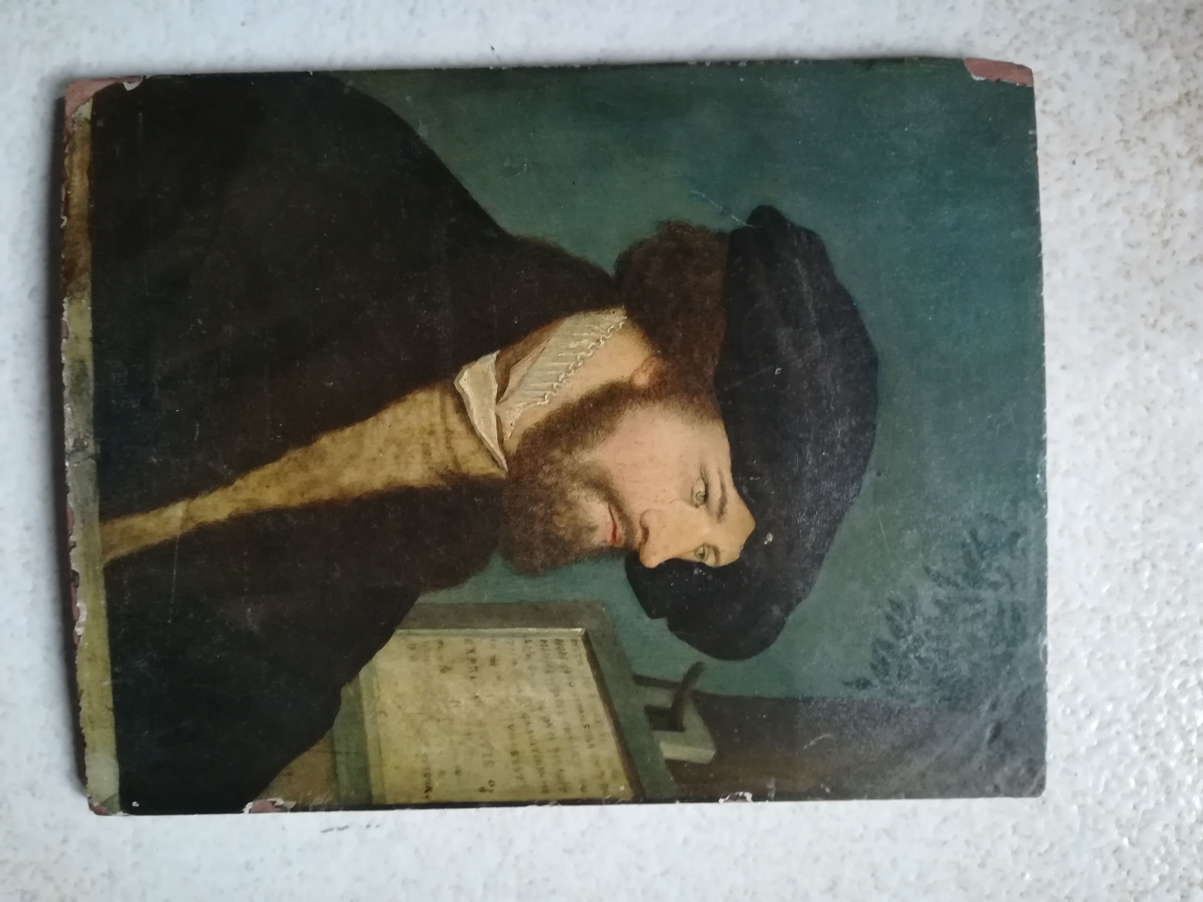 Portrait oil on wood