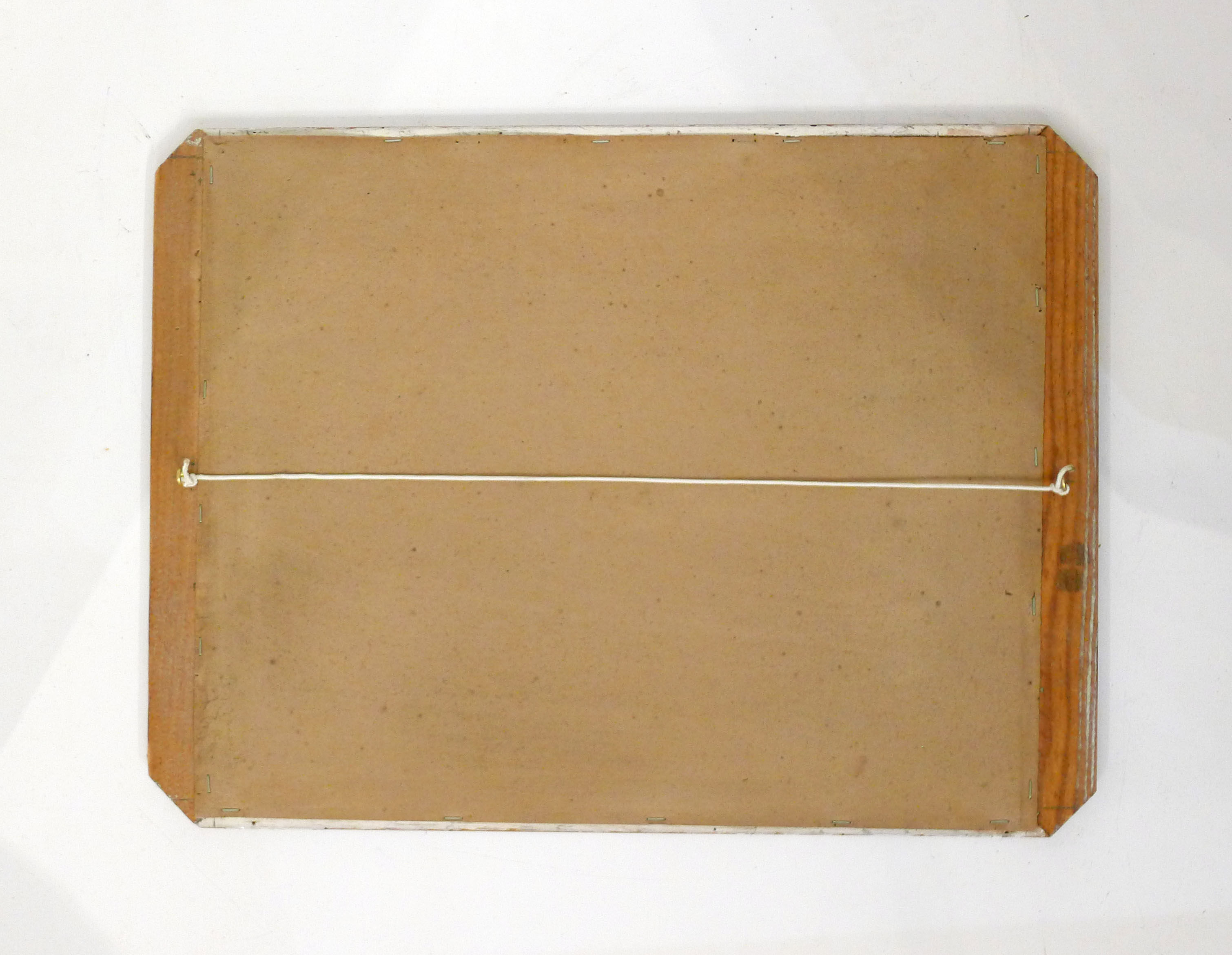 Large silver Art Deco mirror 53x40cm