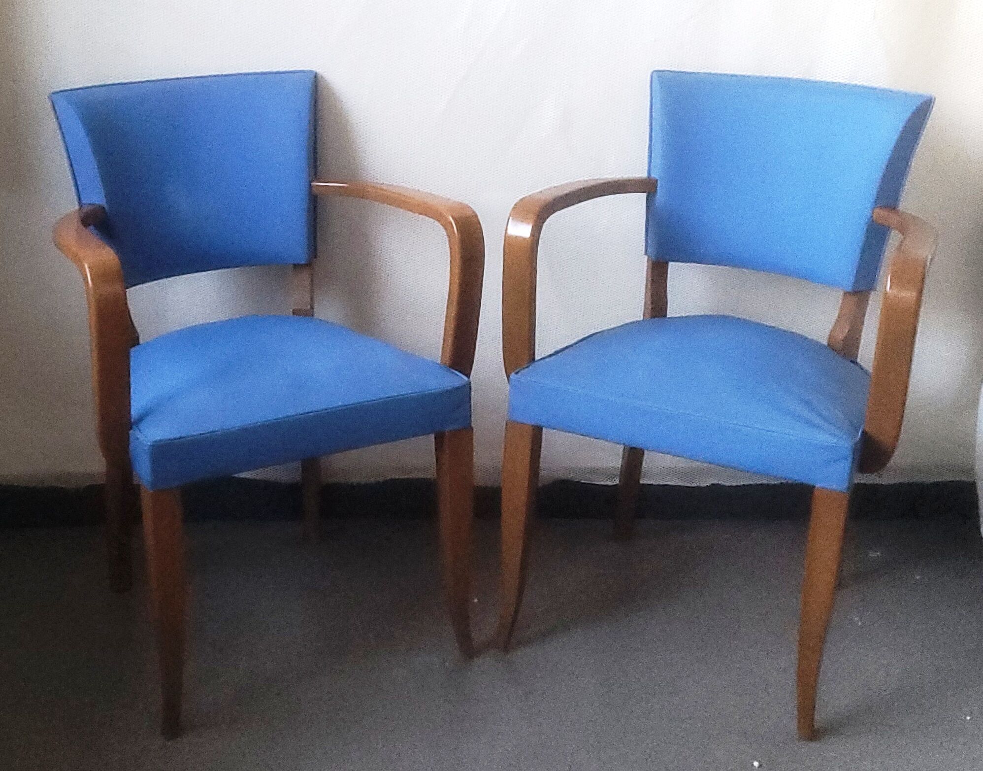 Pair of bridge armchairs