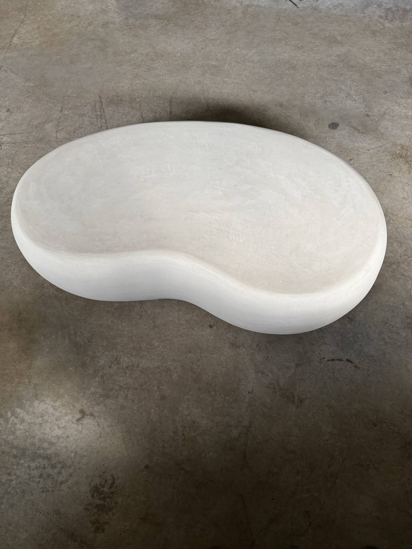 Concrete Coffee Table / Micro Cement Bean Shape