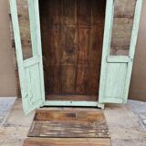 Ancienne armoire vitrée Art déco en teck birman