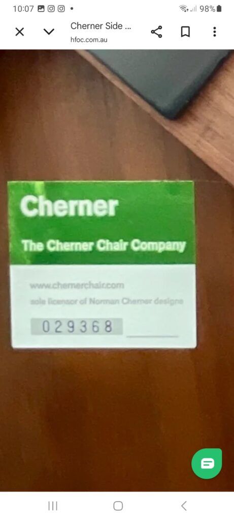 Norman Cherner dining chair 1958