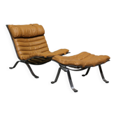 Fauteuil et repose-pieds d'Arne Norell Ab, années 1960.