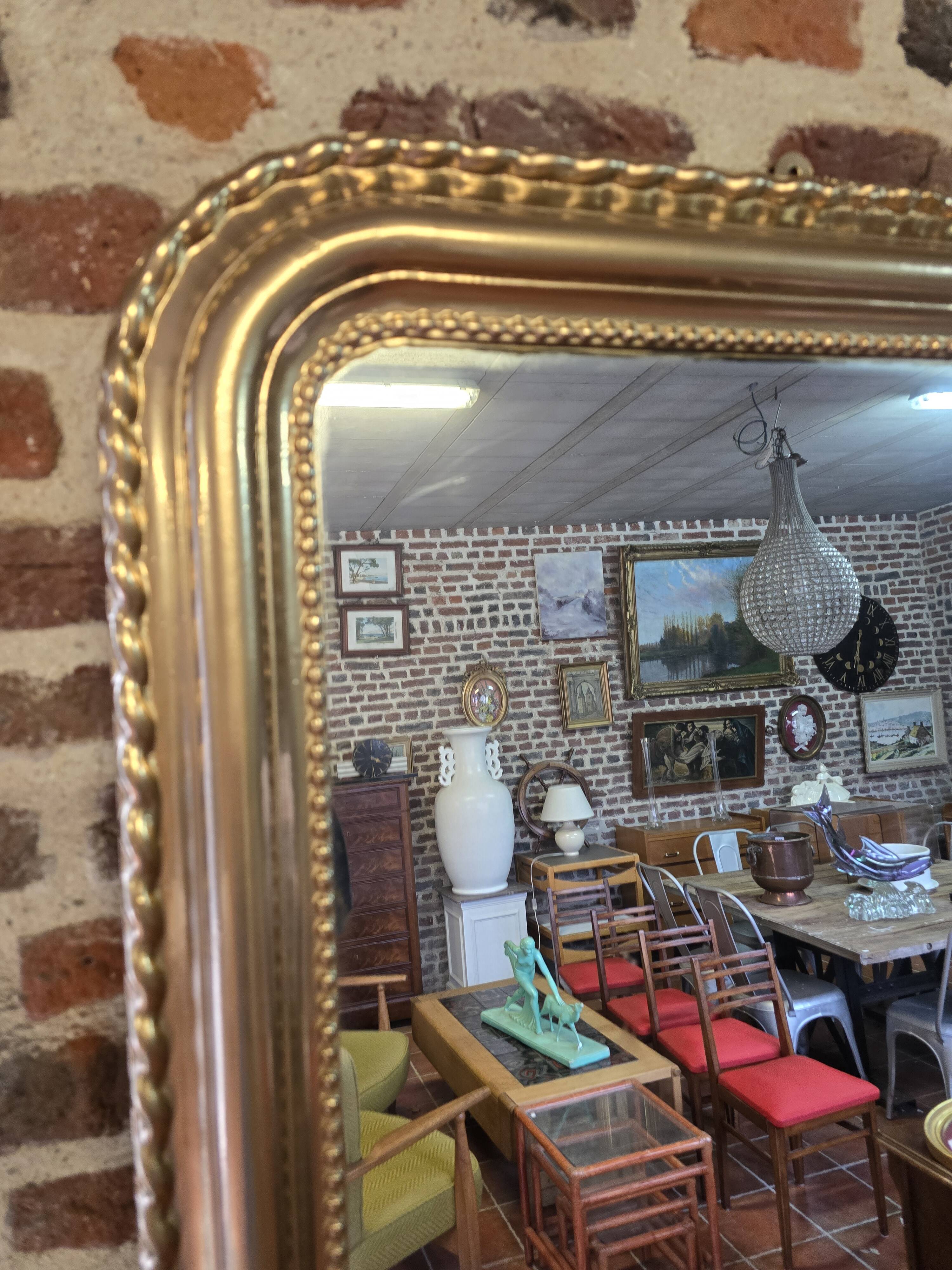 Antique Louis Philippe style gilded mirror