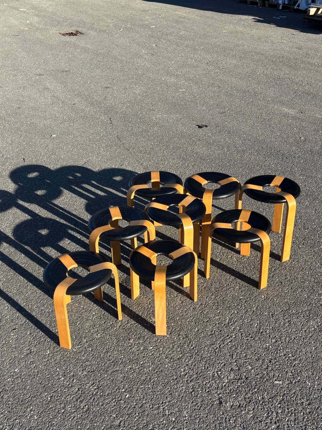 Set of Scandinavian stools TIGESEN SORENSEN