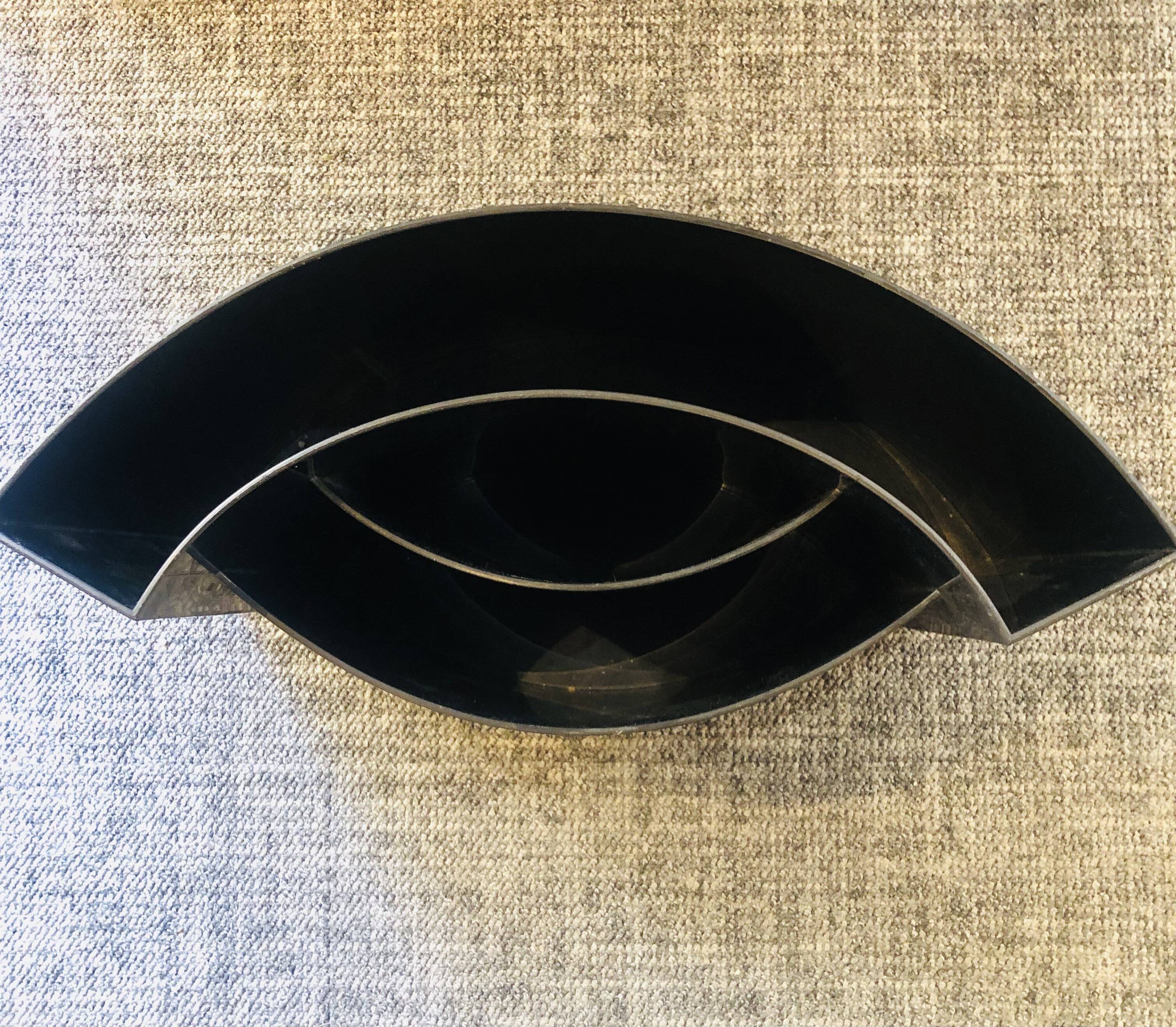 Magnificent black magazine rack.