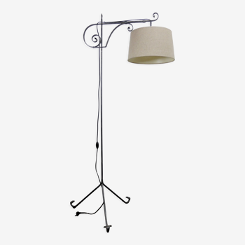 Floor lamp e-reader tripod wrought iron