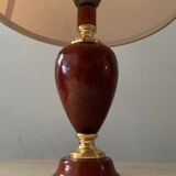 Le Dauphin house lamp in wood and brass from the 70s-80s