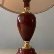 Le Dauphin house lamp in wood and brass from the 70s-80s