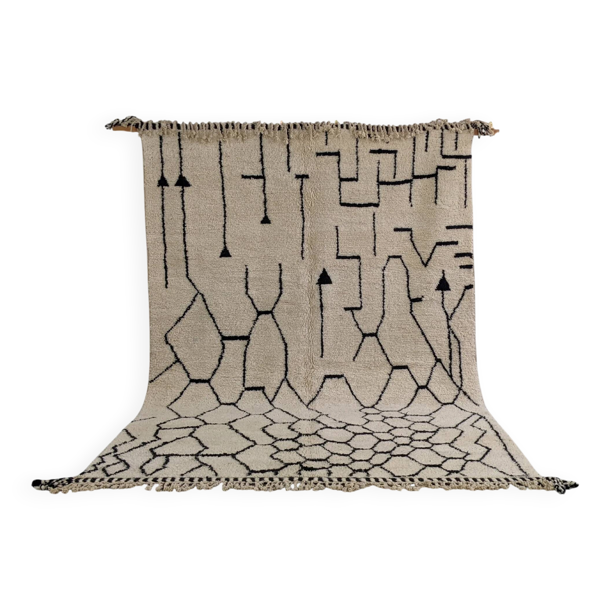 Large Beni Ouarain rug, 320 x 215 cm || 10.5 x 7.05 feet, G-378