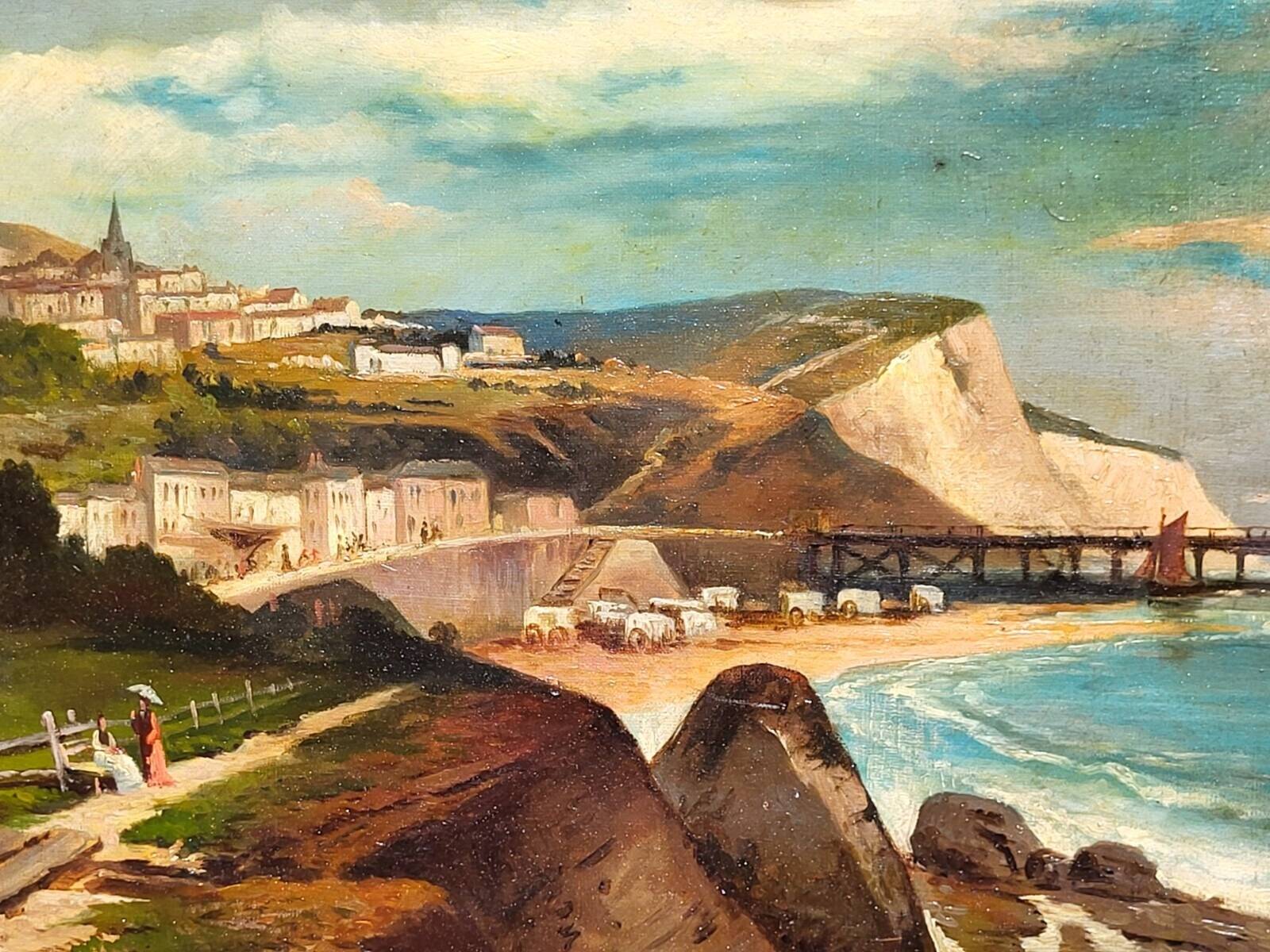 Mid 20th Century Mediterranean Coastal Landscape Painting