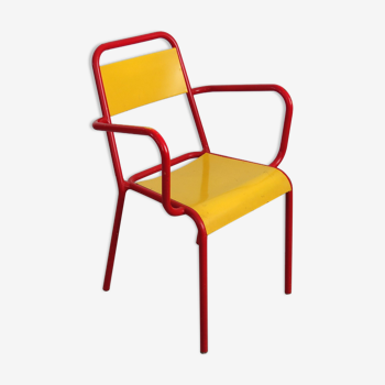 Metal armchair Stella undislocable