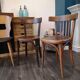 Series of 6 Bistro chairs dismatched Baumann and Fischel