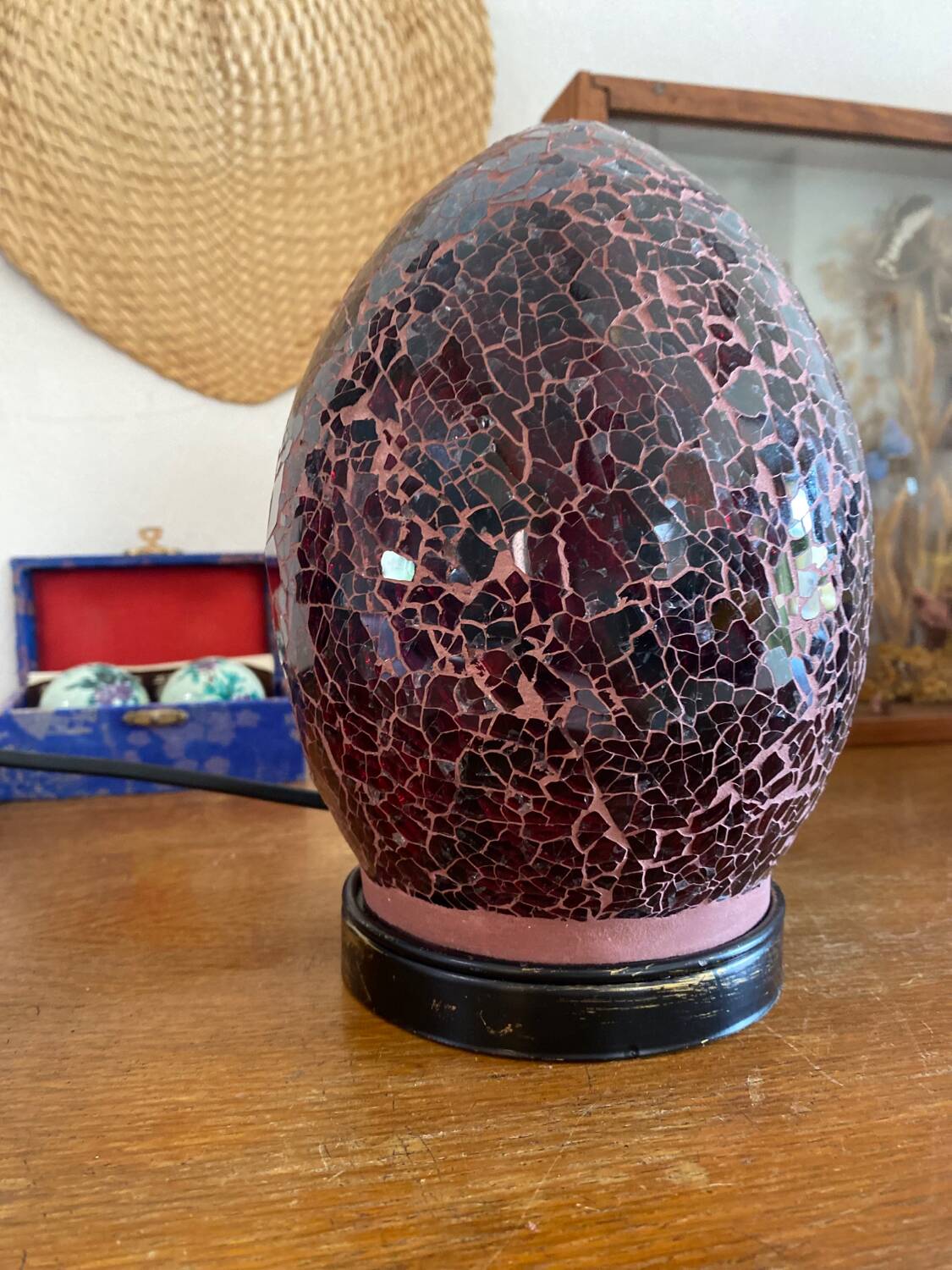 Lampe œuf mosaïque