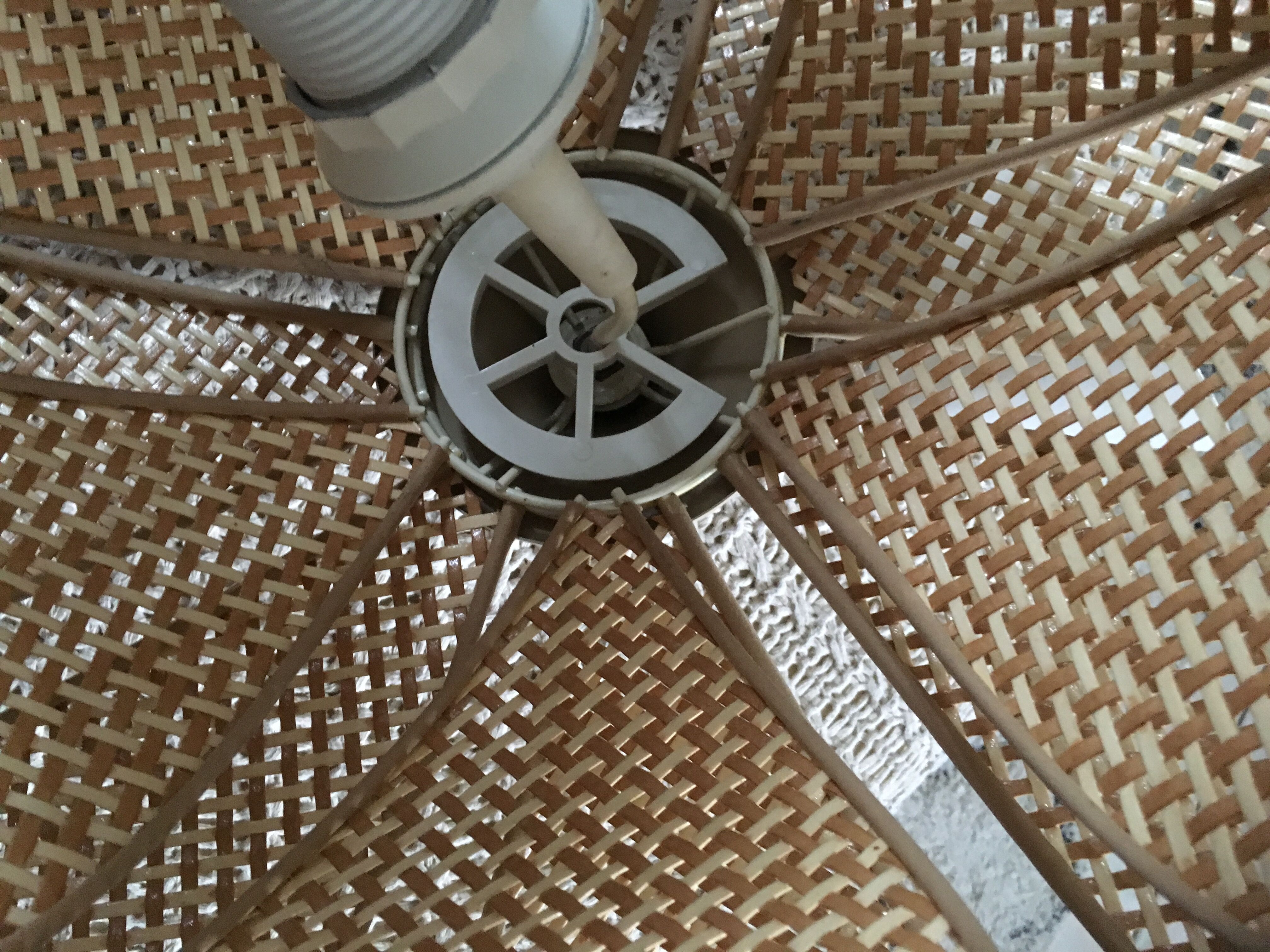 Flower hanging caning vintage rattan