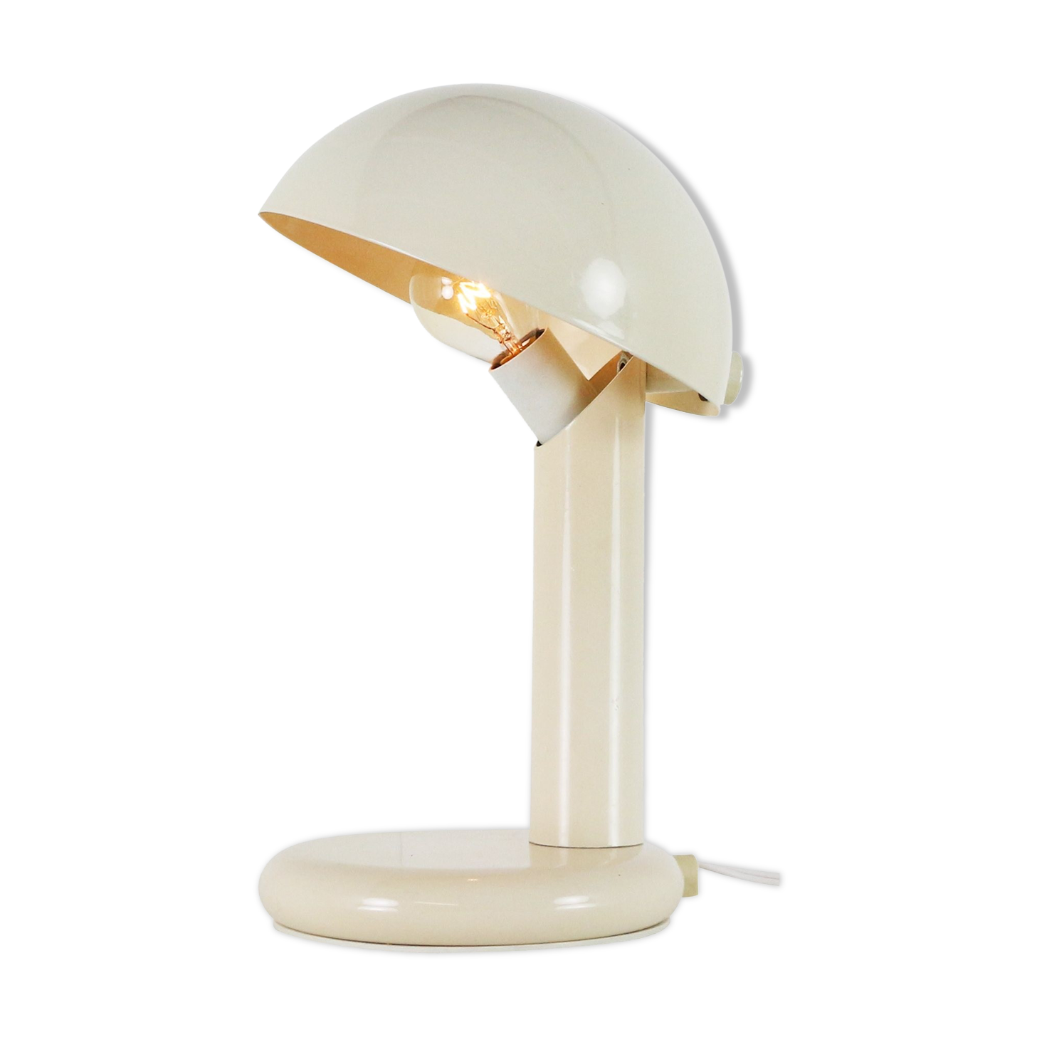 Cream white adjustable metal desk light, 1970s