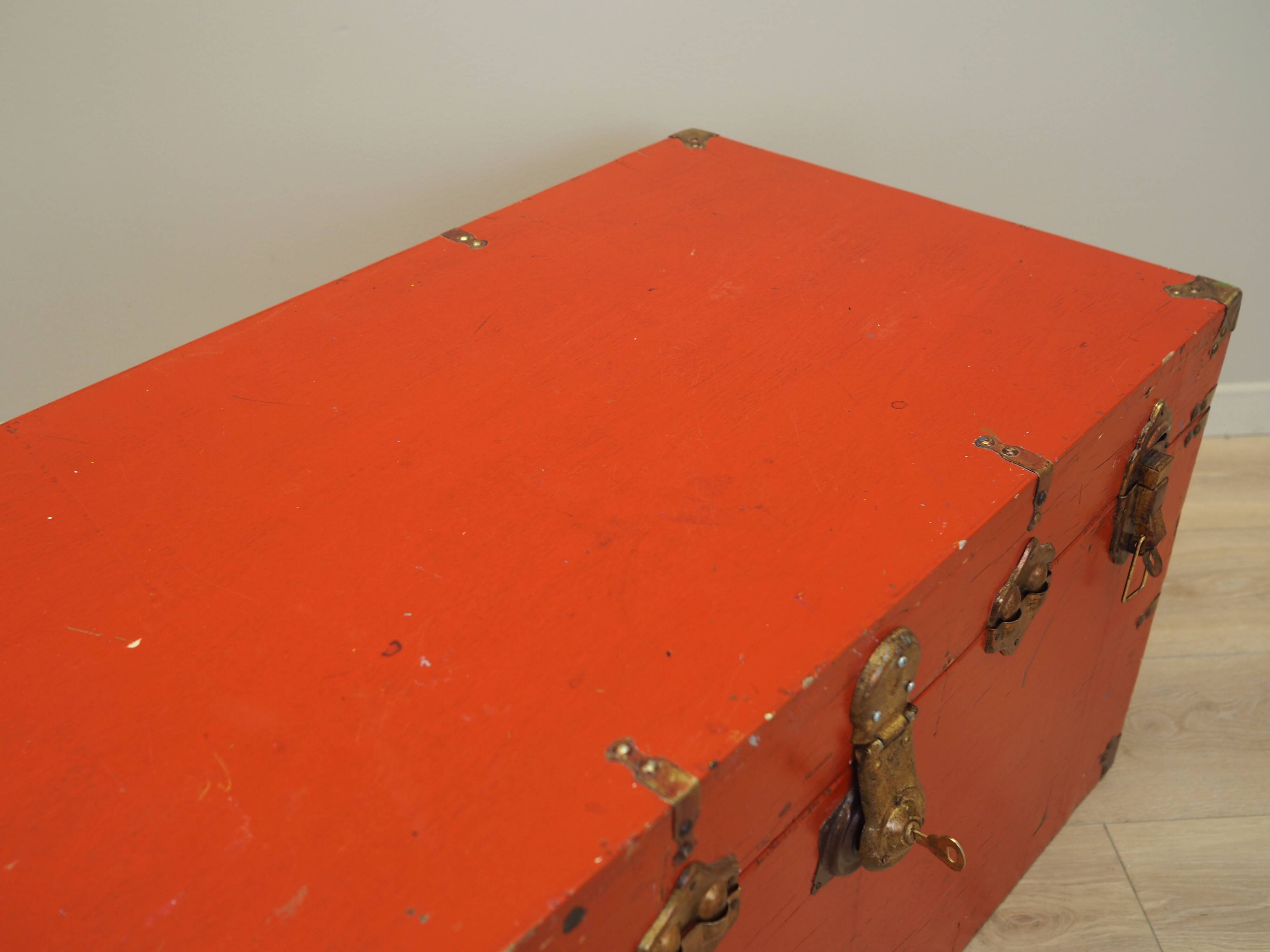Red chest, Scandinavian design, 1950s