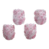 Lot de 4 appliques en verre de Murano, motif fleur rose, par Seguso, 1970