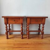 Pair of classic vintage bedside tables