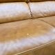 Large 6-seater corner sofa in cognac brown genuine leather