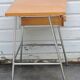 Bureau vintage en bois et tube chromé