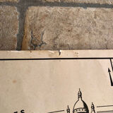 Old school map of Paris