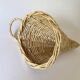 Hanging basket, woven wicker cornucopia