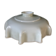 Old glass lampshade, pale green