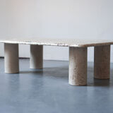 Table basse travertin Angelo Mangiarotti