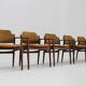 Vintage Danish teak dining room chairs model 62a by Arne Vodder for Sibast