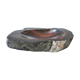 Cendrier brutaliste en agate brune