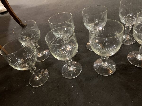 Série de 10 verres à eau en cristal