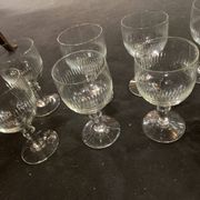 Series of 10 crystal water glasses