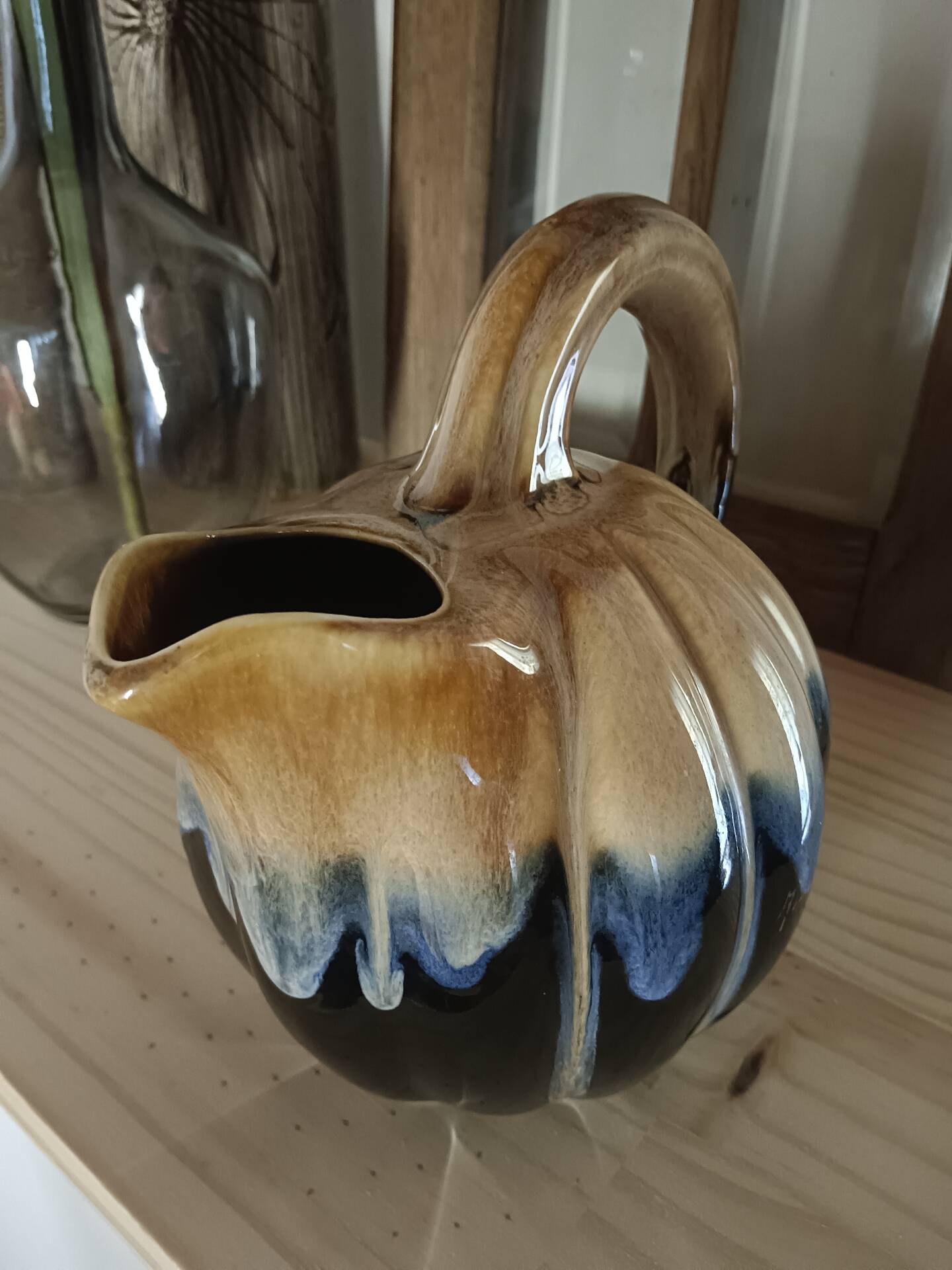 Pichet en céramique émaillée « Citrouille » – Attribué à Alpho