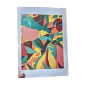 Orange jungle illustration