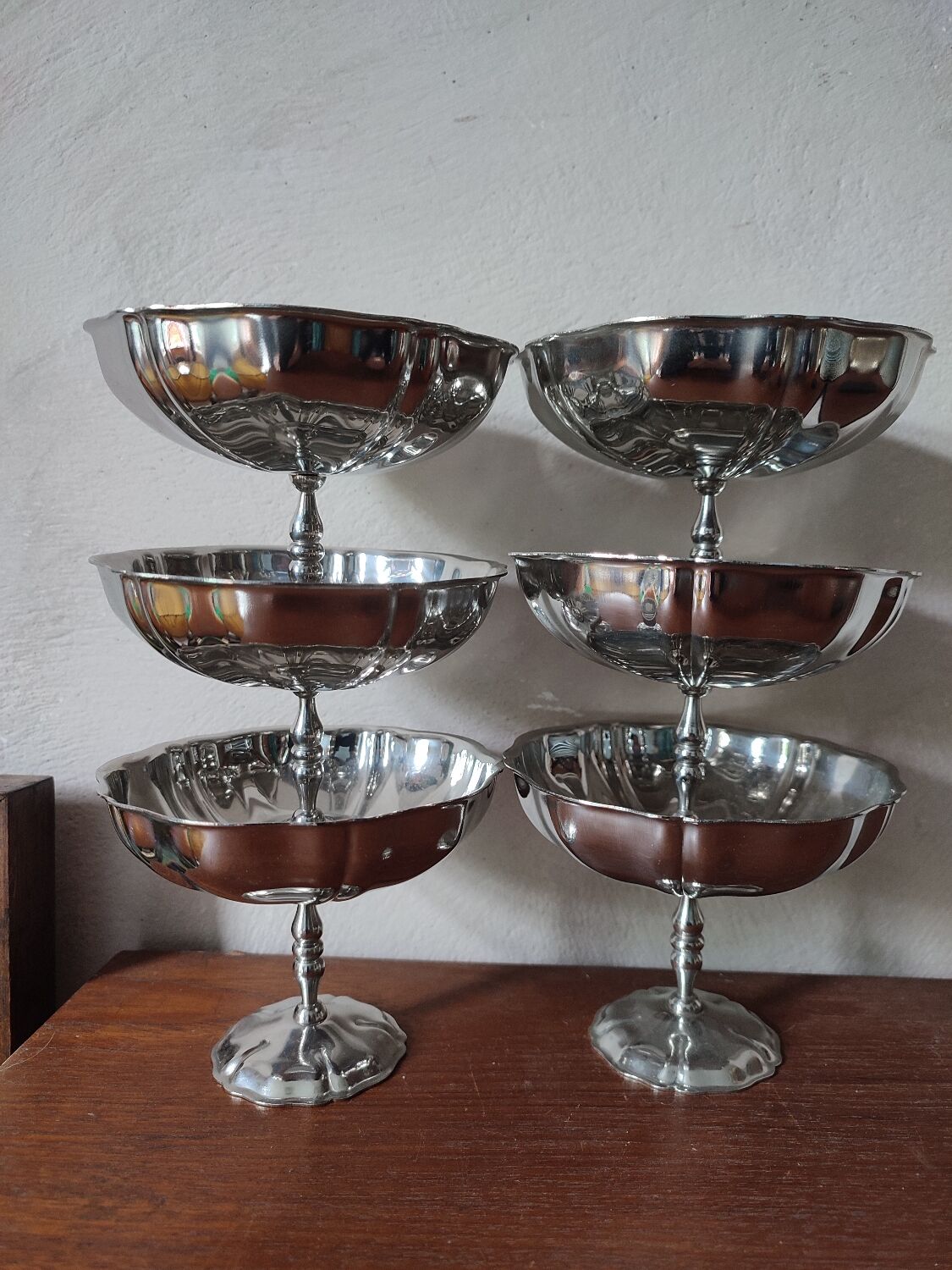 6 stainless steel dessert cups