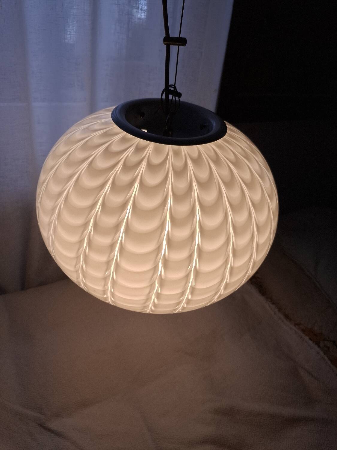 Vintage 70'S pendant light by Fabbian for Mazzega, Italy