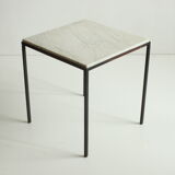 Square carrara marble side table, 1960
