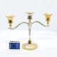Three-branched plated candlestick, France of the south of the 20th century