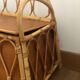 Vintage rattan storage bench for children, 1960s