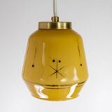 Petite lampe à suspension EVA * Art déco * Lampe suspendue MCM * Plafonnier vintage recâblé * Yougoslavie