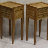 Pair of Louis XVI bedside tables in cherry wood