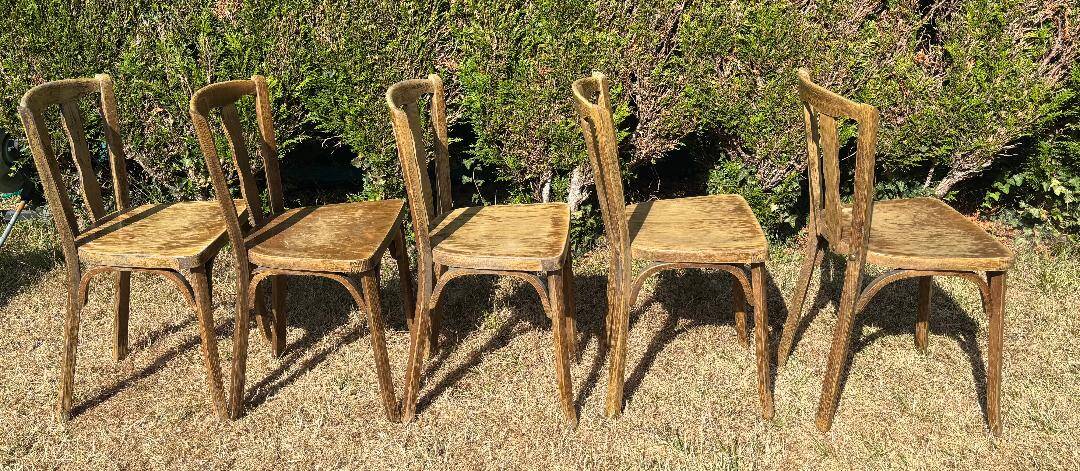 Set of 5 Baumann bistro chairs 83