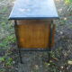 Vintage burnt wood desk shou-sugi-ban method, Japan