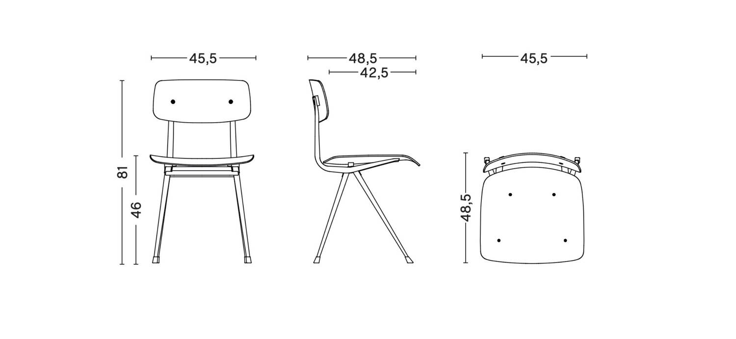 Vintage Mid Century Modernist Industrial Side Desk Chair, 1950