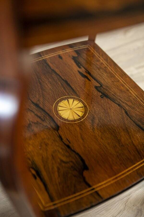 Antique Inlaid Rosewood Tea Table, 1890s