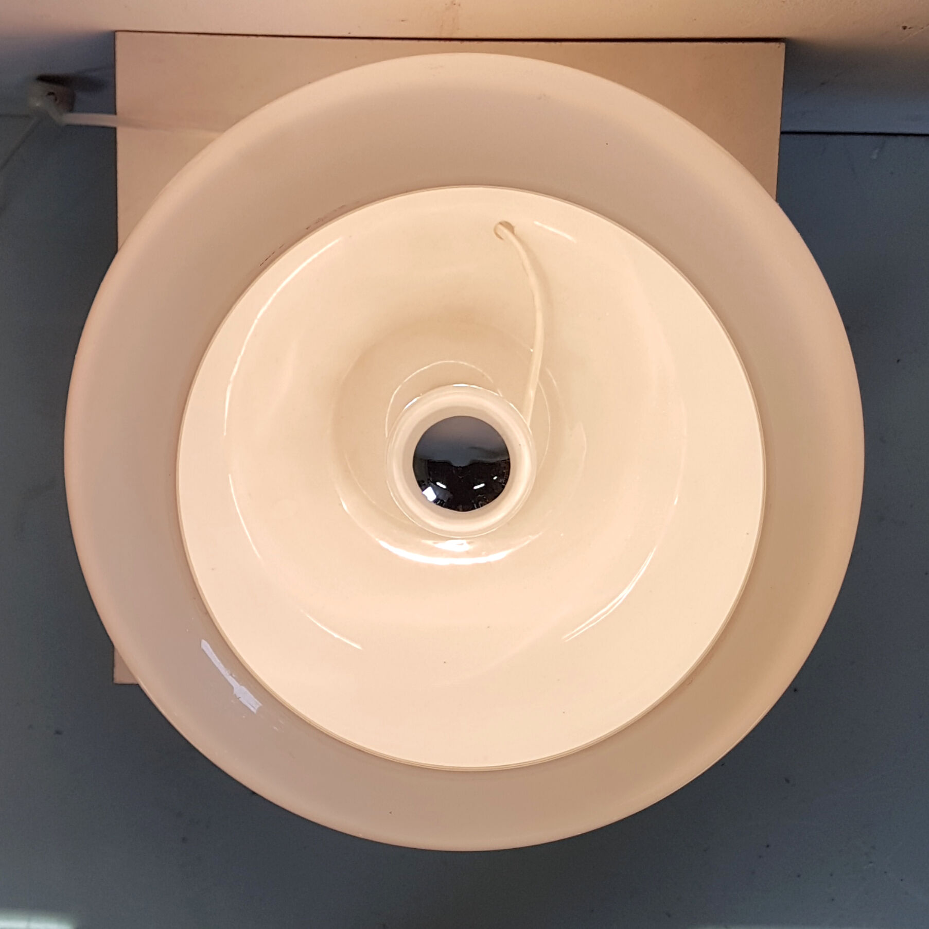 Opaline glass table lamp, 1960s