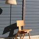 Lampadaire moderniste métal bois