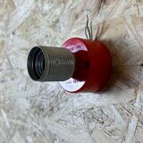 60s 70s discus wall lamp Teka Orange Space Age design aluminum metal