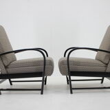 1940s Pair of Kropacek Kozelka Adjustable Armchairs,Czechoslovakia